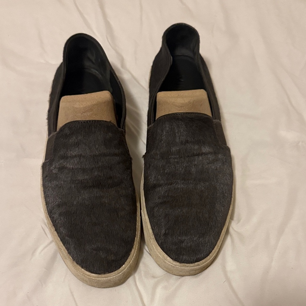Gray and cream/off white Loafers